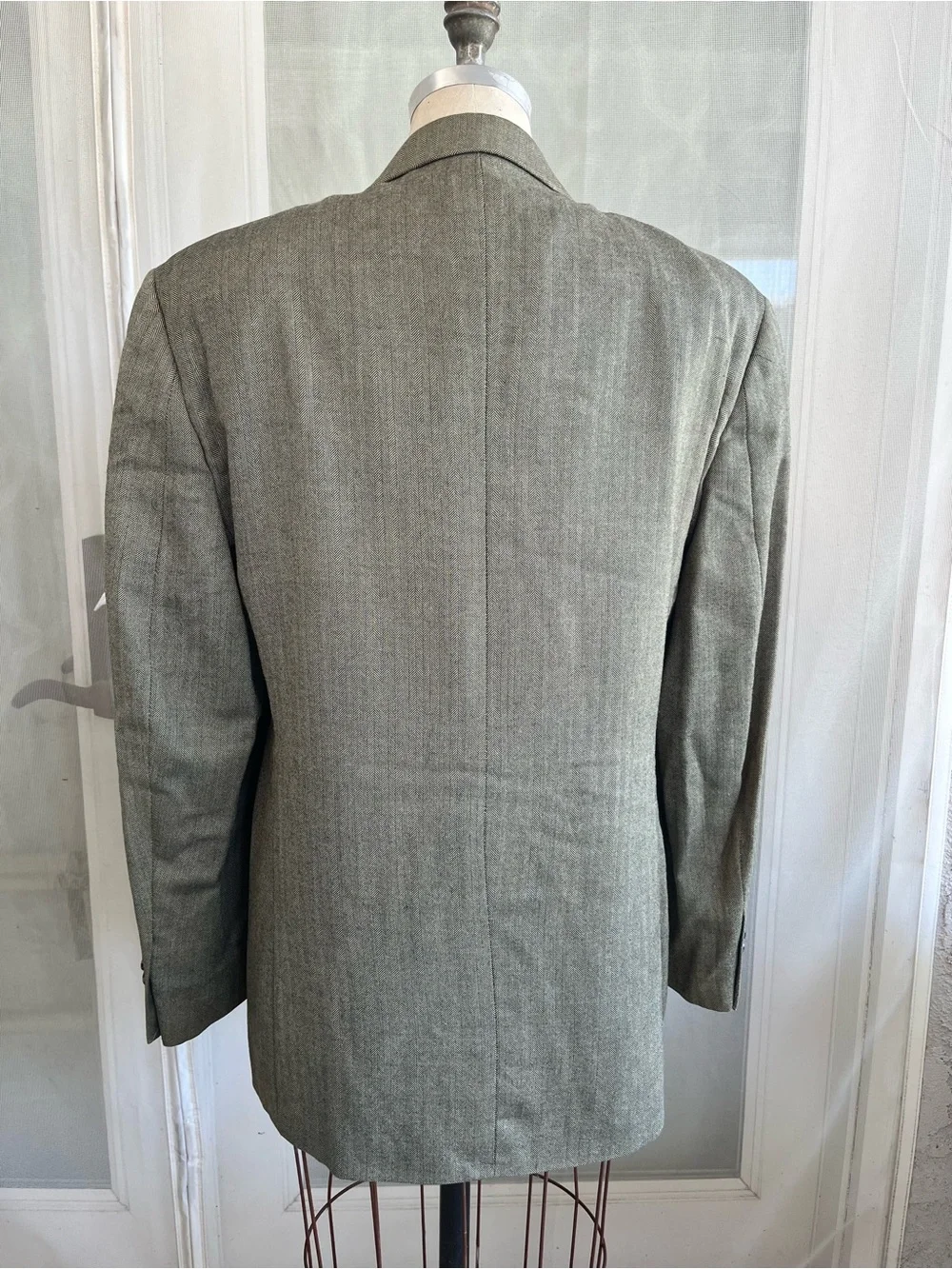 Ralph Lauren Men's 40R Olive Green Single-Breasted Wool Silk Sport Coat